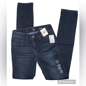 Girls Authentic American Heritage Low Rise Denim Skinny Jeans, Size 0/Inseam 31”